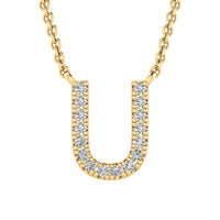 9CT DIAMOND INITIAL NECKLACE