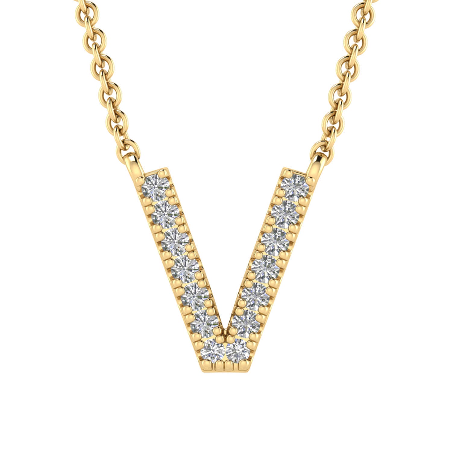 9CT DIAMOND INITIAL NECKLACE