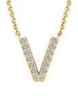 9CT DIAMOND INITIAL NECKLACE