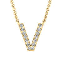 9CT DIAMOND INITIAL NECKLACE