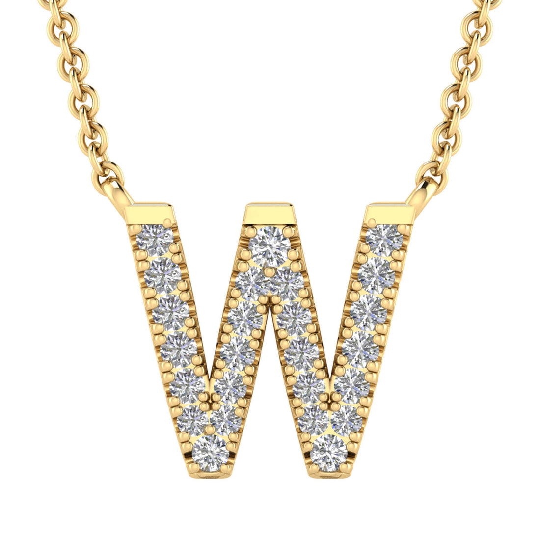 9CT DIAMOND INITIAL NECKLACE