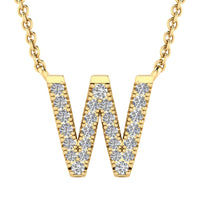 9CT DIAMOND INITIAL NECKLACE