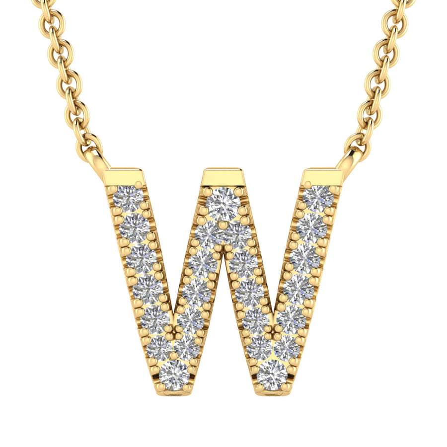 9CT DIAMOND INITIAL NECKLACE