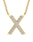 9CT DIAMOND INITIAL NECKLACE