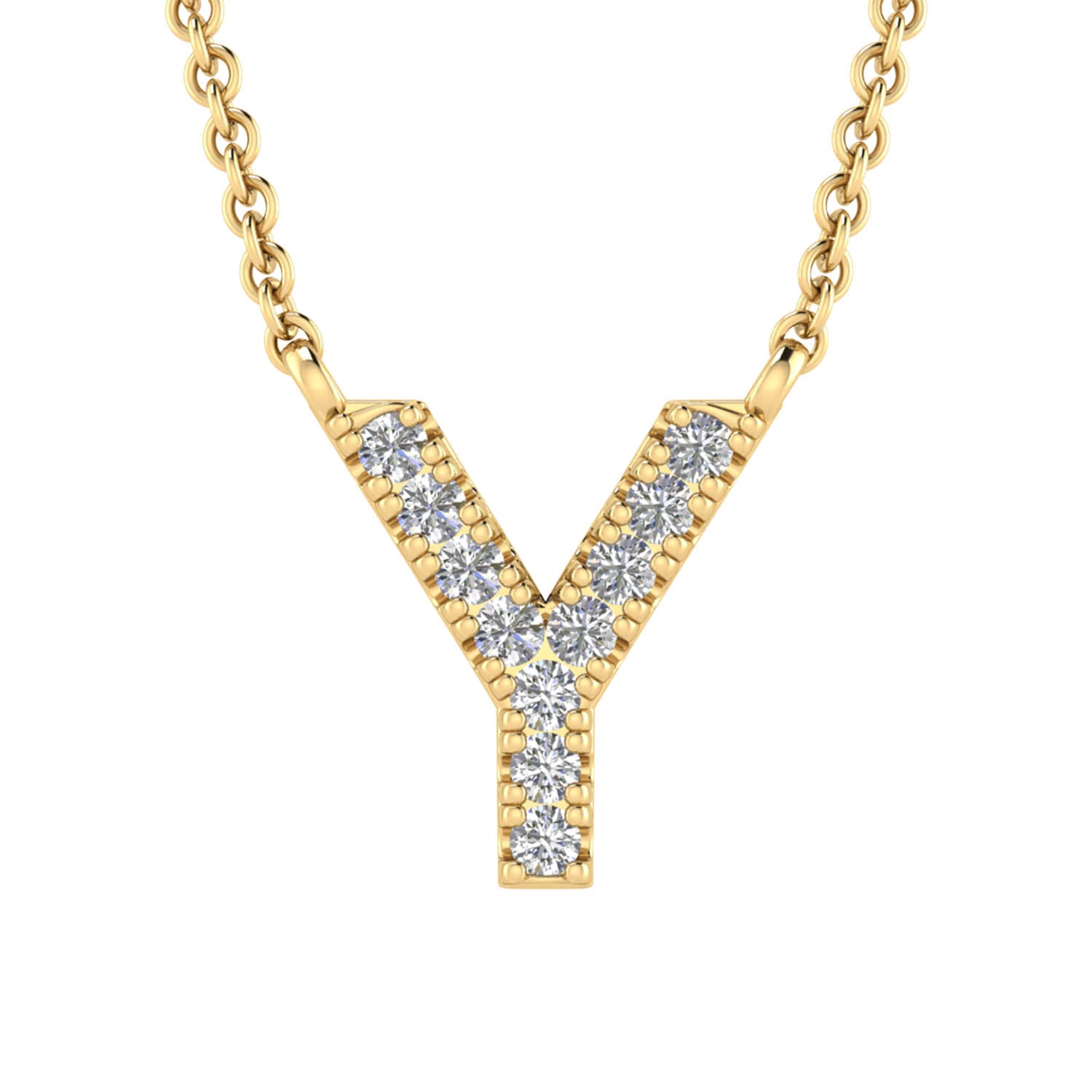 9CT DIAMOND INITIAL NECKLACE