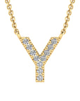 9CT DIAMOND INITIAL NECKLACE