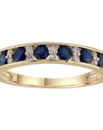 9CT BRITTANIA SAPPHIRE & DIAMOND RING