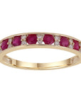 9CT BRITTANIA RUBY & DIAMOND RING