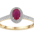 9CT GALIA RUBY AND DIAMOND RING