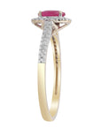 9CT GALIA RUBY AND DIAMOND RING