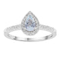 9CT CHARLOTTE AQUAMARINE & DIAMOND RING