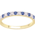 9CT MYRA SAPPHIRE & DIAMOND RING