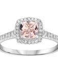 9CT MAYA MORGANITE & DIAMOND RING