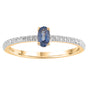 9CT VALENCIA SAPPHIRE & DIAMOND RING