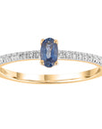 9CT VALENCIA SAPPHIRE & DIAMOND RING