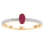 9CT VALENCIA RUBY & DIAMOND RING