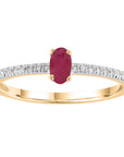 9CT VALENCIA RUBY & DIAMOND RING