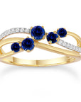 9CT LIANNA SAPPHIRE AND DIAMOND RING