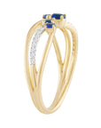 9CT LIANNA SAPPHIRE AND DIAMOND RING