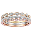 9CT MARIAH 3-TONE DIAMOND RING SET