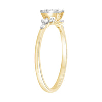 9CT DEMI DIAMOND RING