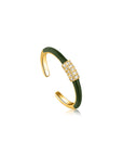 Ania Haie Forest Green Carabiner Gold Adjustable Ring