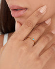 Ania Haie Turquoise Mini Signet Gold Adjustable Ring