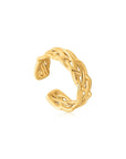 Ania Haie Gold Rope Wide Adjustable Ring