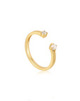 Ania Haie Gold Pearl Sparkle Adjustable Ring