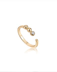 Ania Haie Gold Orb Sparkle Adjustable Ring