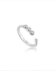 Ania Haie Silver Orb Sparkle Adjustable Ring