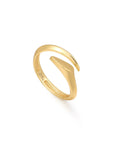 Ania Haie Gold Arrow Twist Adjustable Ring