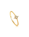 Ania Haie 14kt Gold Opal and White Sapphire Star Ring