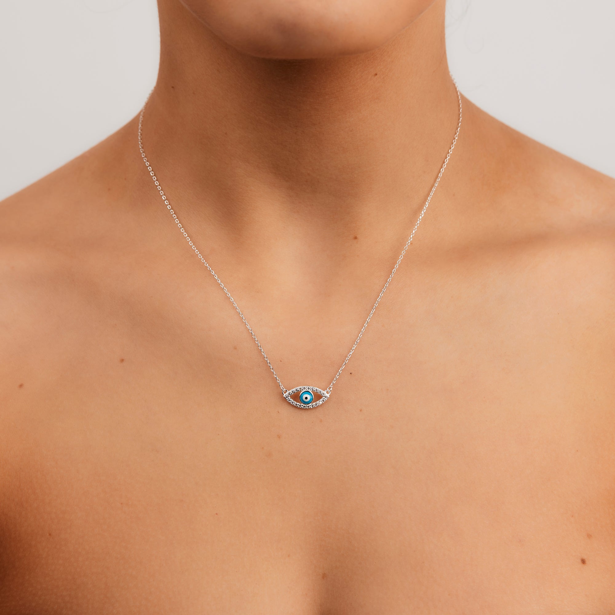 S/S OPALITE HAMSA HAND NECKLACE