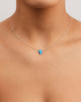 S/S OPALITE CROSS NECKLACE