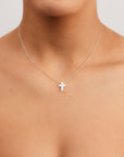 S/S OPALITE CROSS NECKLACE