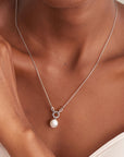 Ania Haie Silver Pearl Sparkle Pendant Necklace