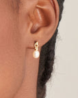 Ania Haie Gold Pearl Drop Stud Earrings