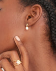 Ania Haie Gold Pearl Drop Stud Earrings