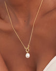 Ania Haie Gold Pearl Sparkle Pendant Necklace