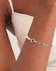 Ania Haie Silver Pearl Chunky Link Chain Bracelet