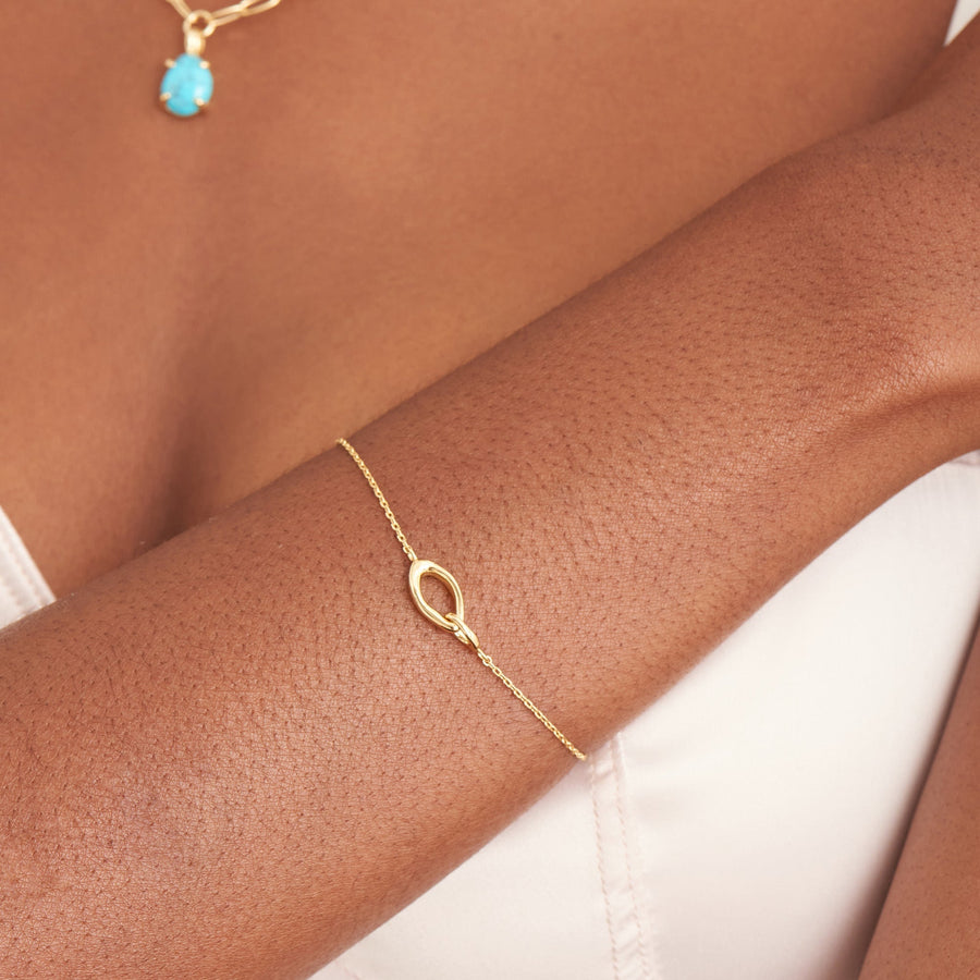 Ania Haie Gold Wave Link Bracelet