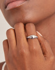 Ania Haie Silver Wave Adjustable Ring