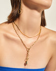 Ania Haie Gold Mixed Link Charm Chain Connector Necklace