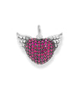 Thomas Sabo Charm Pendant Winged Heart Red Small