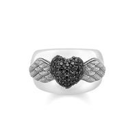 Thomas Sabo Ring Winged Heart Black