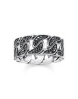 THOMAS SABO Ring blackened links with black stones