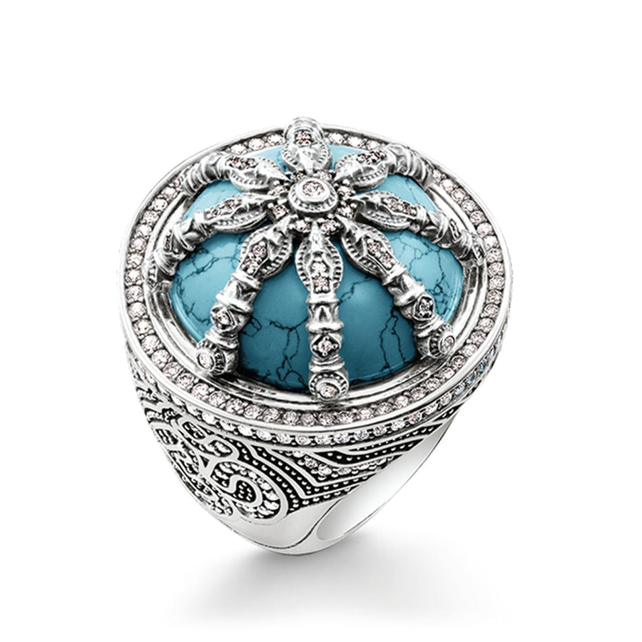 Thomas Sabo Cocktail Ring "Turquoise Karma Wheel"