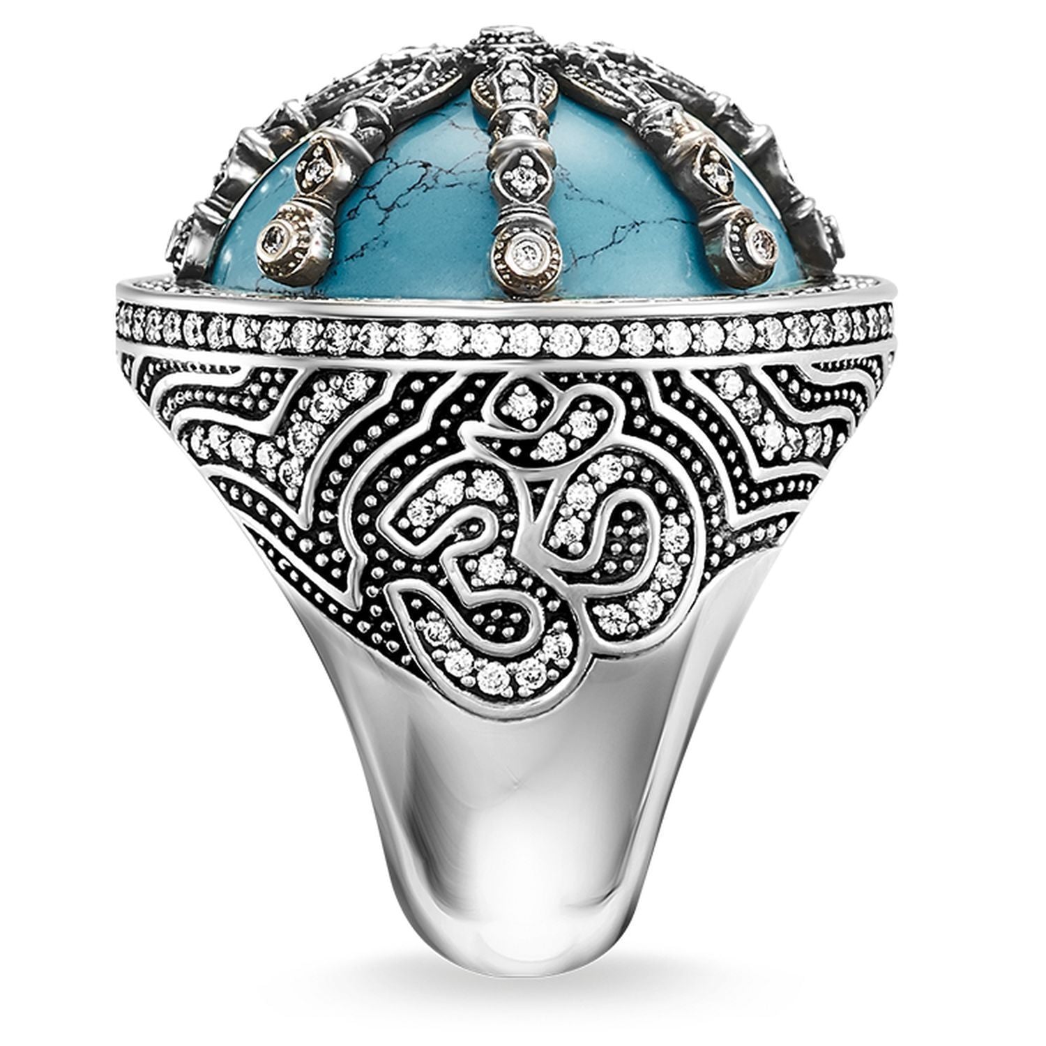 Thomas Sabo Cocktail Ring &quot;Turquoise Karma Wheel&quot;