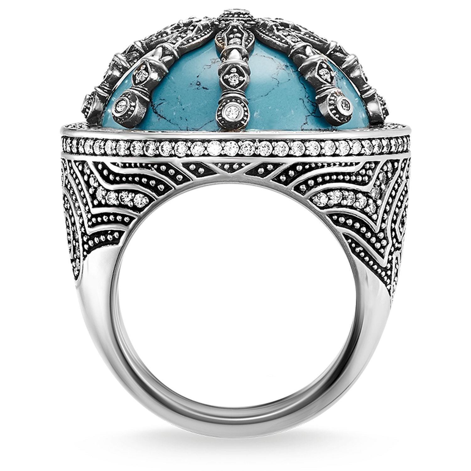 Thomas Sabo Cocktail Ring &quot;Turquoise Karma Wheel&quot;